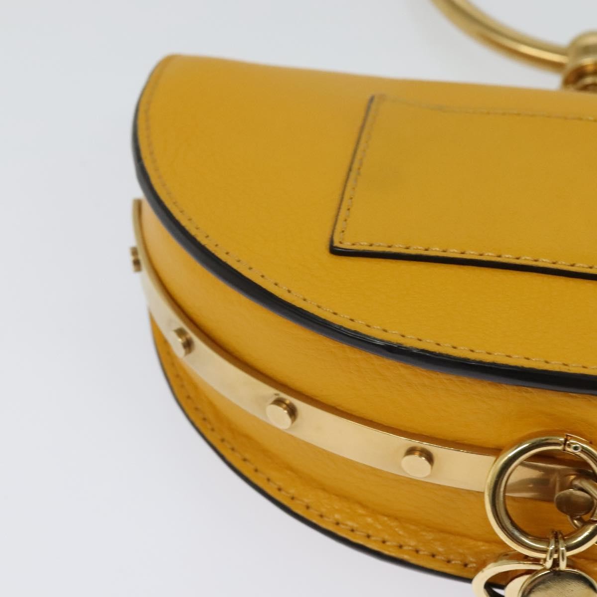 Chloe Nile Crossbody Bag Leather, YELLOW, LEATHER, Crossbody bag