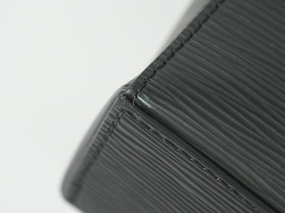 Louis Vuitton Sac Plat Fold Bag Epi Leather, BLACK, LEATHER, Handbag