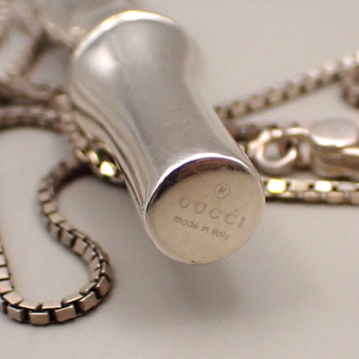 Gucci Bamboo Drop Pendant Necklace Sterling Silver, SILVER, STERLING_SILVER, Necklace