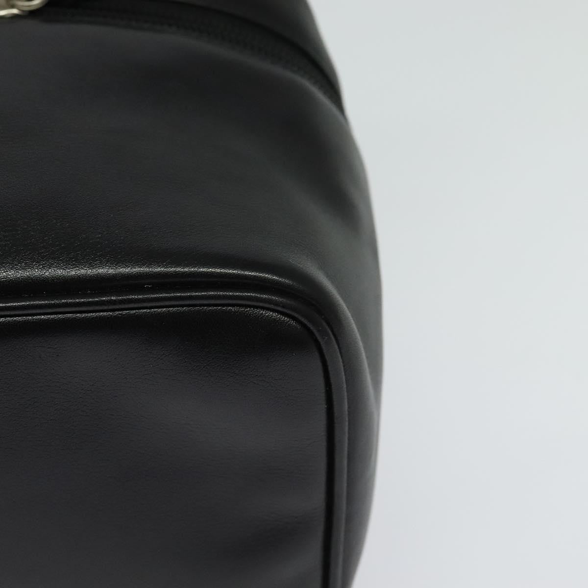 Salvatore Ferragamo Vintage Gancini Pochette Leather, BLACK, LEATHER, Handbag