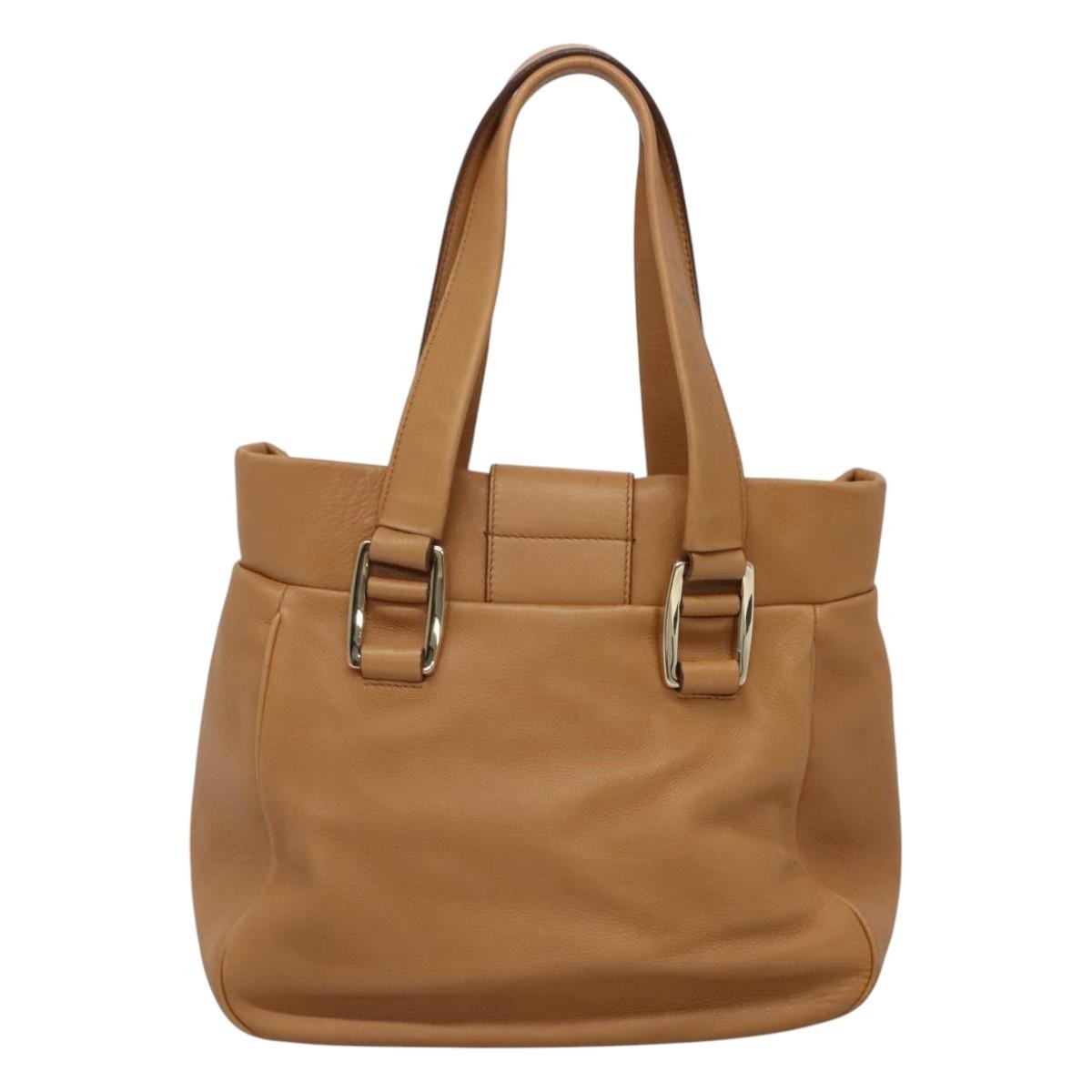 Celine Handbag Leather, BEIGE, LEATHER, Handbag