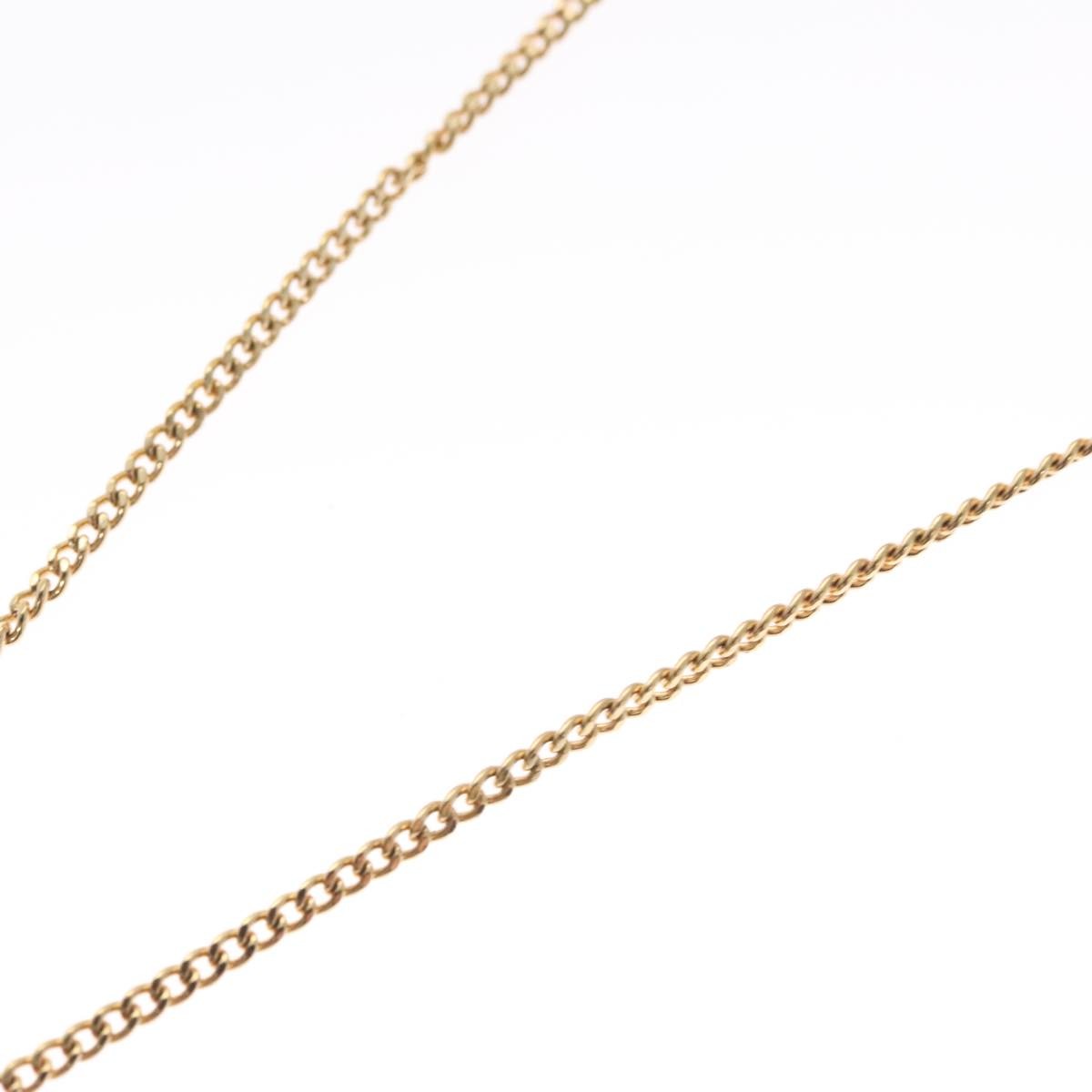 Christian Dior Vintage Logo Round Pendant Necklace Metal, GOLD, METAL, Necklace