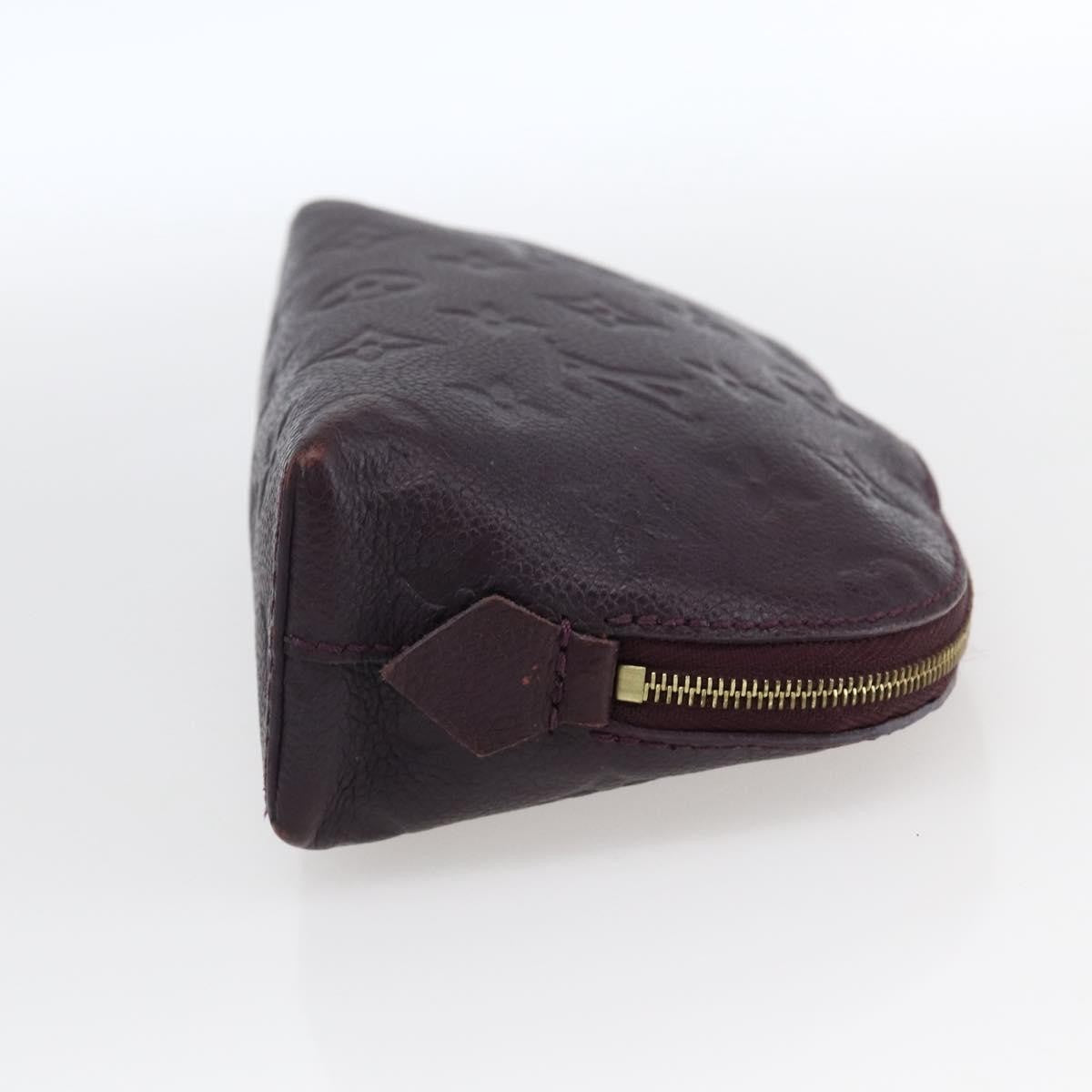 Louis Vuitton Cosmetic Pouch Monogram Empreinte Leather, BURGUNDY, LEATHER, Clutche & pouche