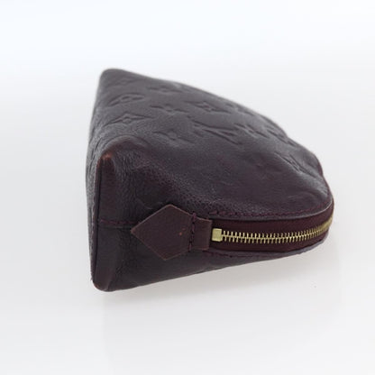 Louis Vuitton Cosmetic Pouch Monogram Empreinte Leather, BURGUNDY, LEATHER, Clutche & pouche