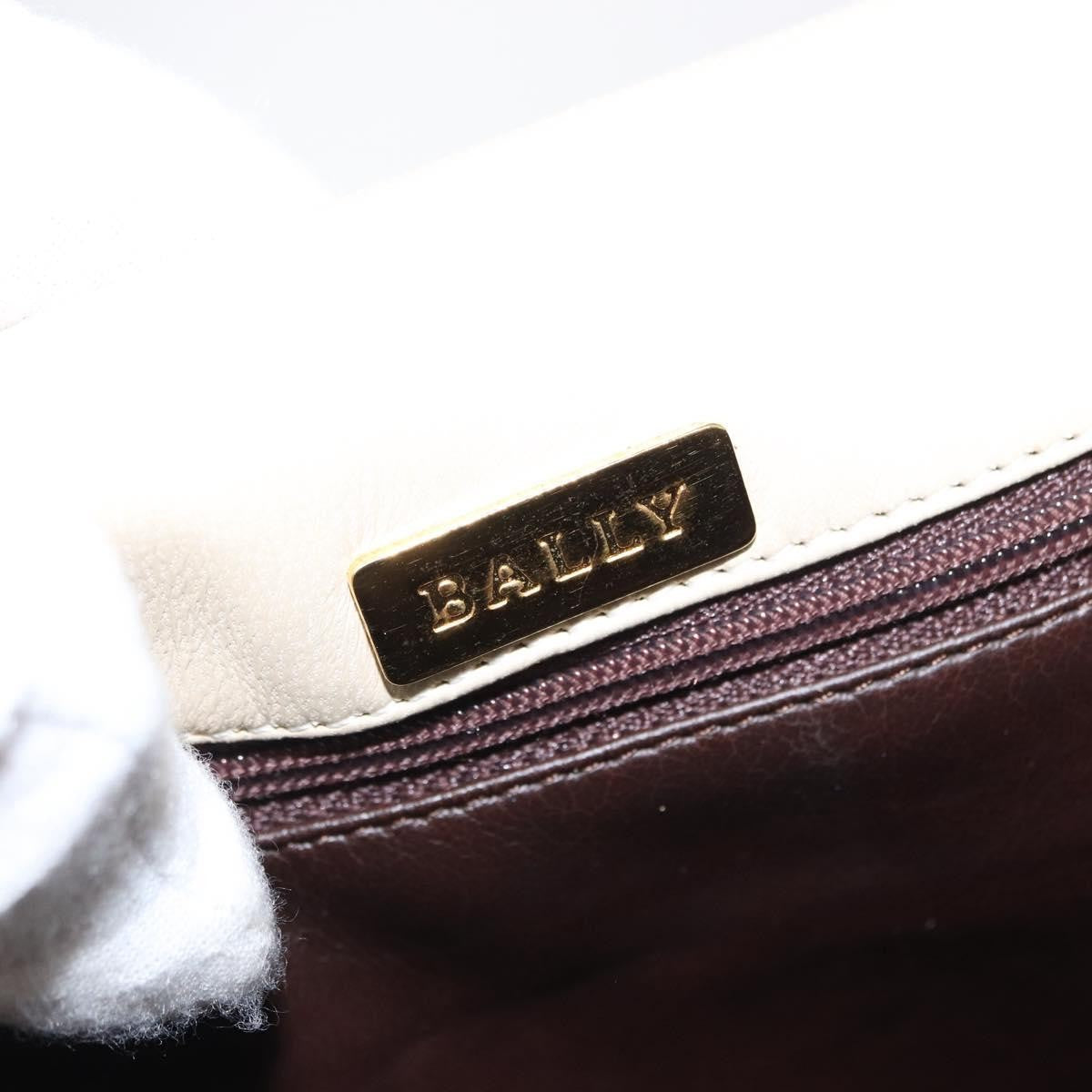 Bally Vintage Chain Shoulder Bag Quilted Leather, ECRU, LEATHER, Shoulder bag