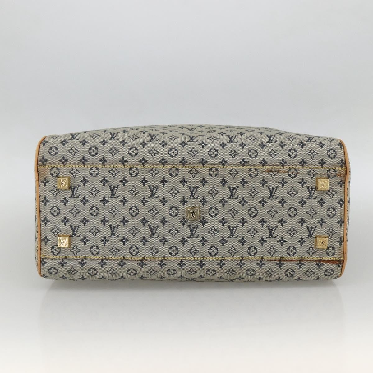 Louis Vuitton Marie Handbag Mini Lin, BLUE, CANVAS, Handbag