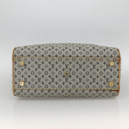 Louis Vuitton Marie Handbag Mini Lin, BLUE, CANVAS, Handbag