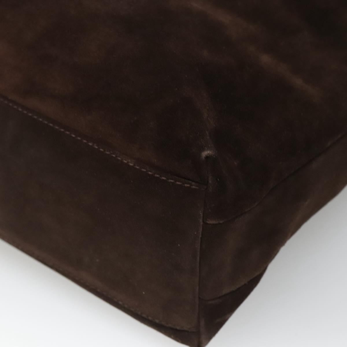 Salvatore Ferragamo Convertible Front Zip Pocket Tote Suede, BROWN, SUEDE, Tote bag