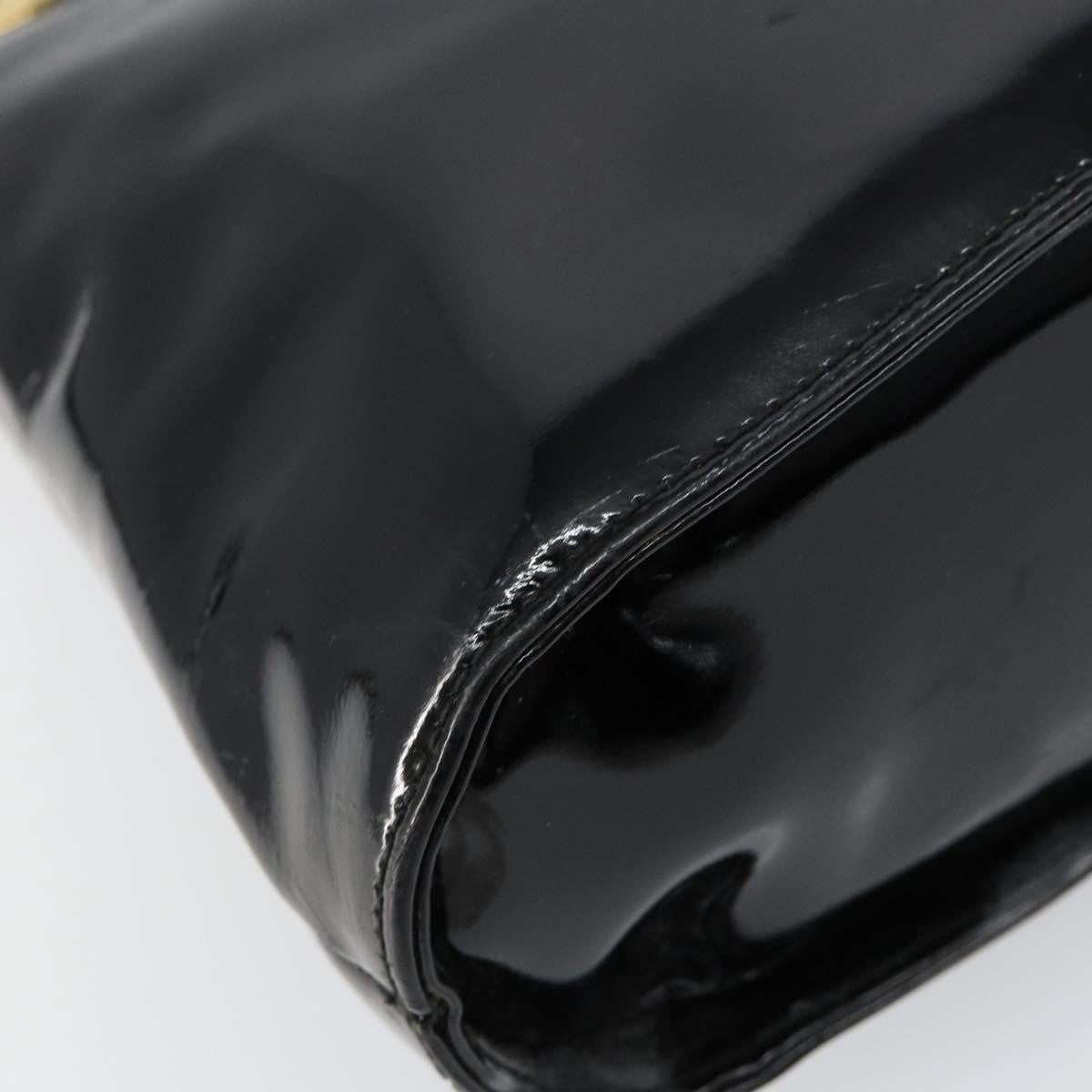 Salvatore Ferragamo Wanda Handbag Patent Leather, BLACK, PATENT_LEATHER, Handbag