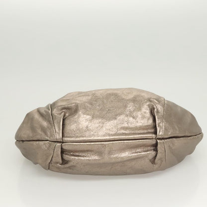 Salvatore Ferragamo Vala Shoulder Bag Leather, Gold, Leather, Shoulder Bag
