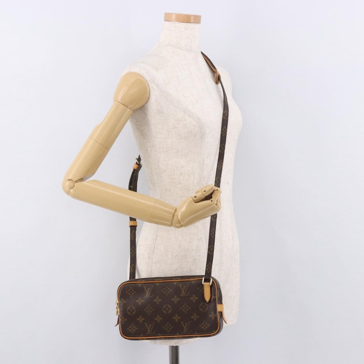 Louis Vuitton Pochette Marly Bandouliere Bag Monogram Canvas, Brown, Canvas, Clutch