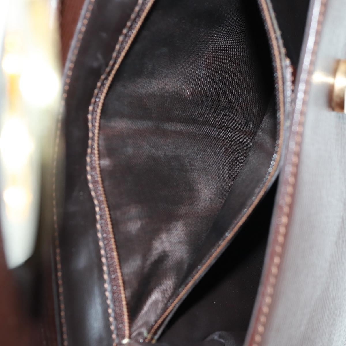 Celine Circle Logo Shoulder Bag Leather, BROWN, LEATHER, Shoulder bag
