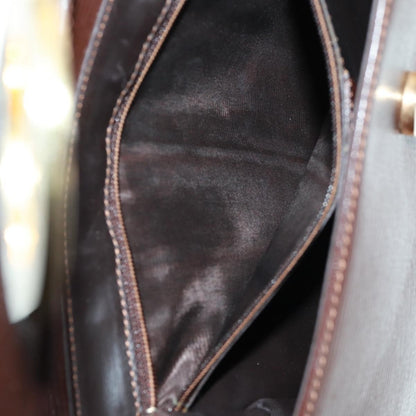 Celine Circle Logo Shoulder Bag Leather, BROWN, LEATHER, Shoulder bag