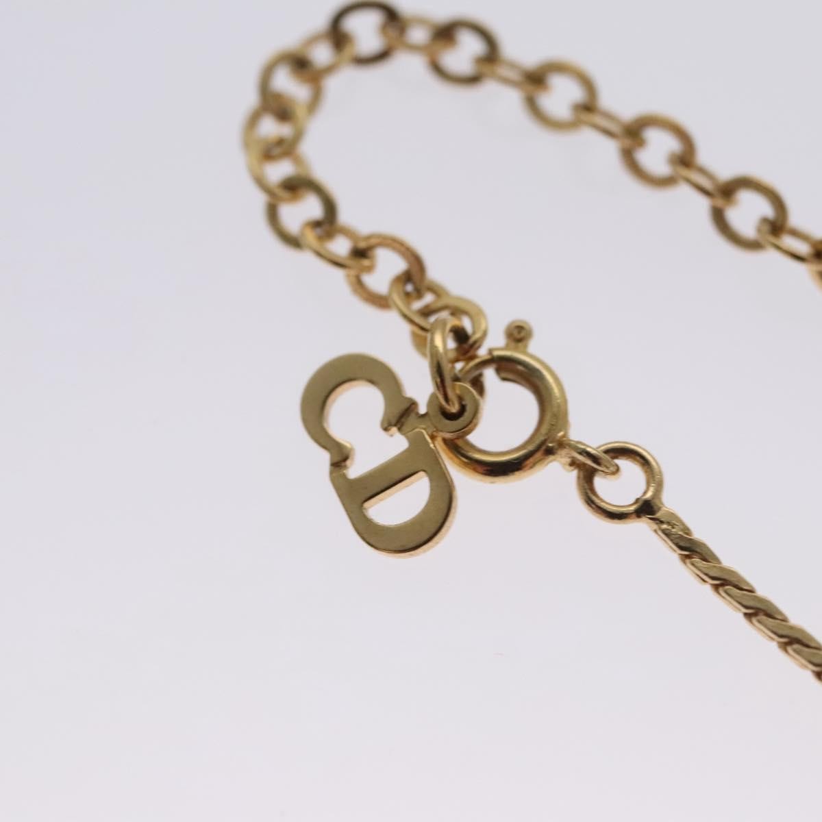 Christian Dior CD Pendant Necklace Metal, GOLD, METAL, Necklace