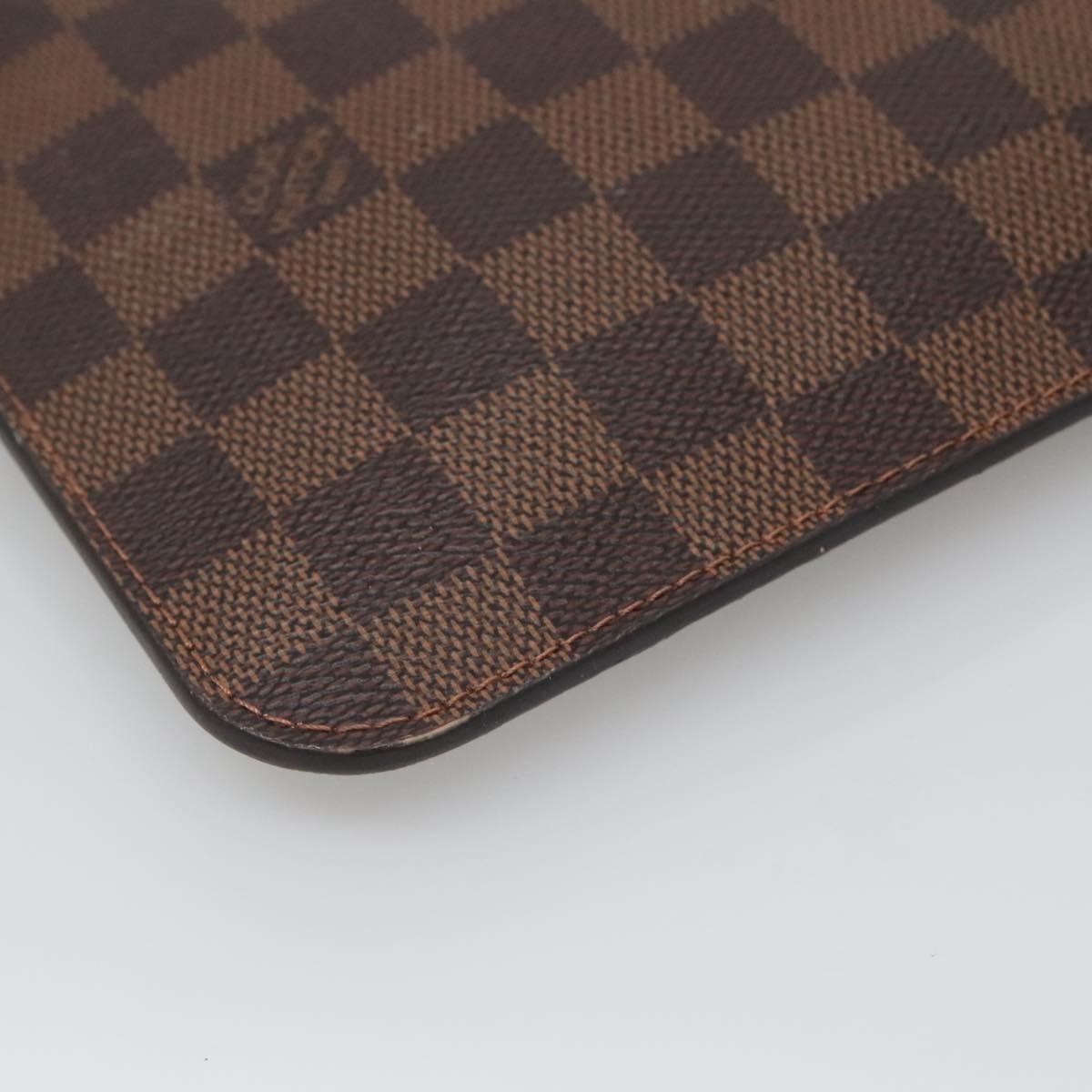Louis Vuitton Neverfull Pochette Damier, BROWN, CANVAS, Tote bag