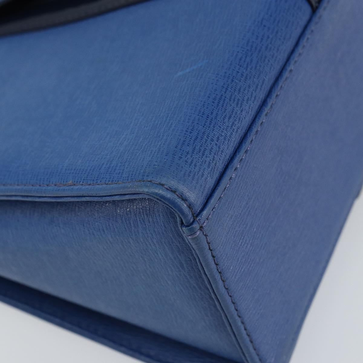 Burberry Vintage Handbag Leather, Blue, Leather, Handbag