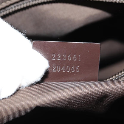 Gucci Interlocking G Messenger Bag GG Coated Canvas, BROWN, PVC, Crossbody bag