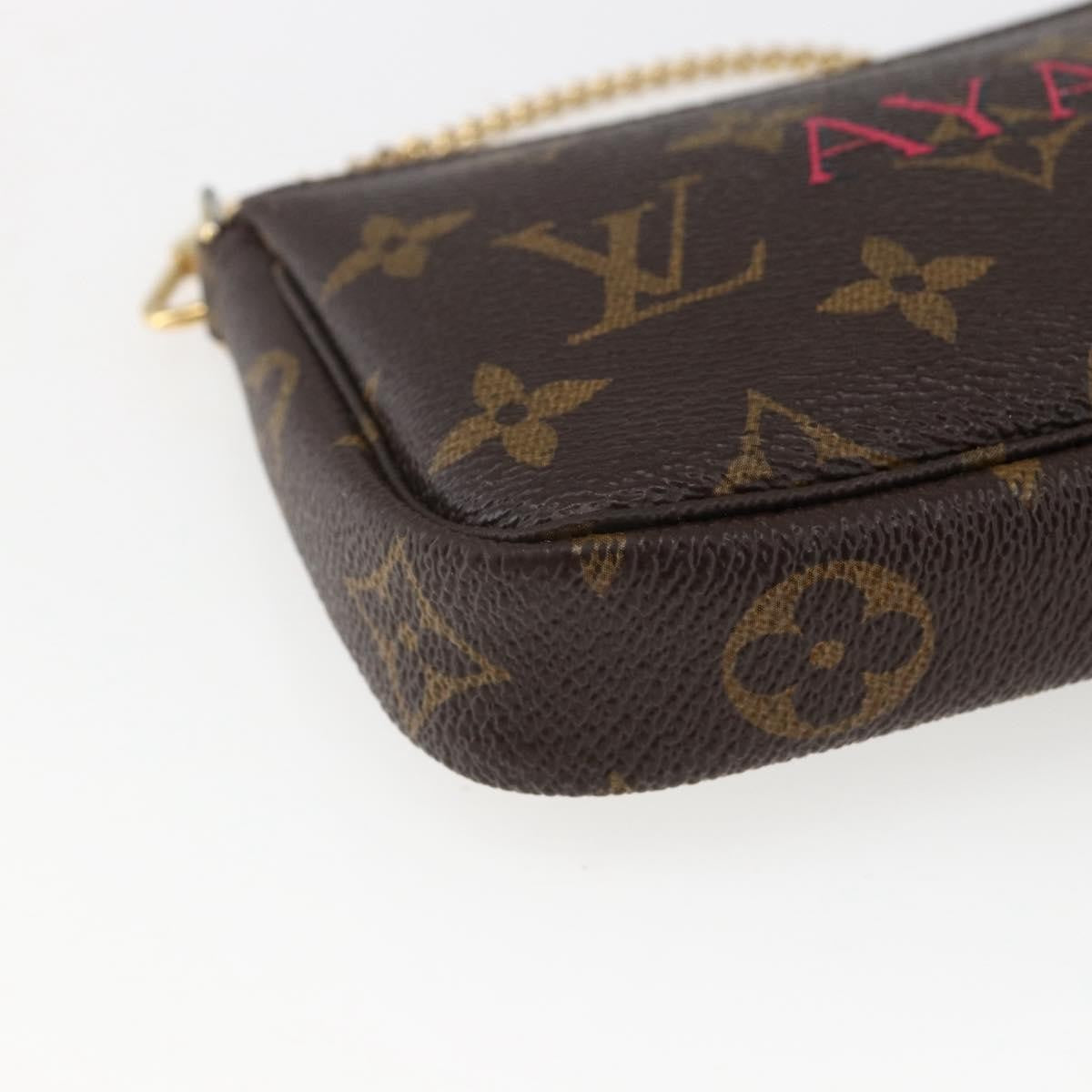 Louis Vuitton Mini pochette accessoires Canvas, BROWN, CANVAS, Clutche & pouche