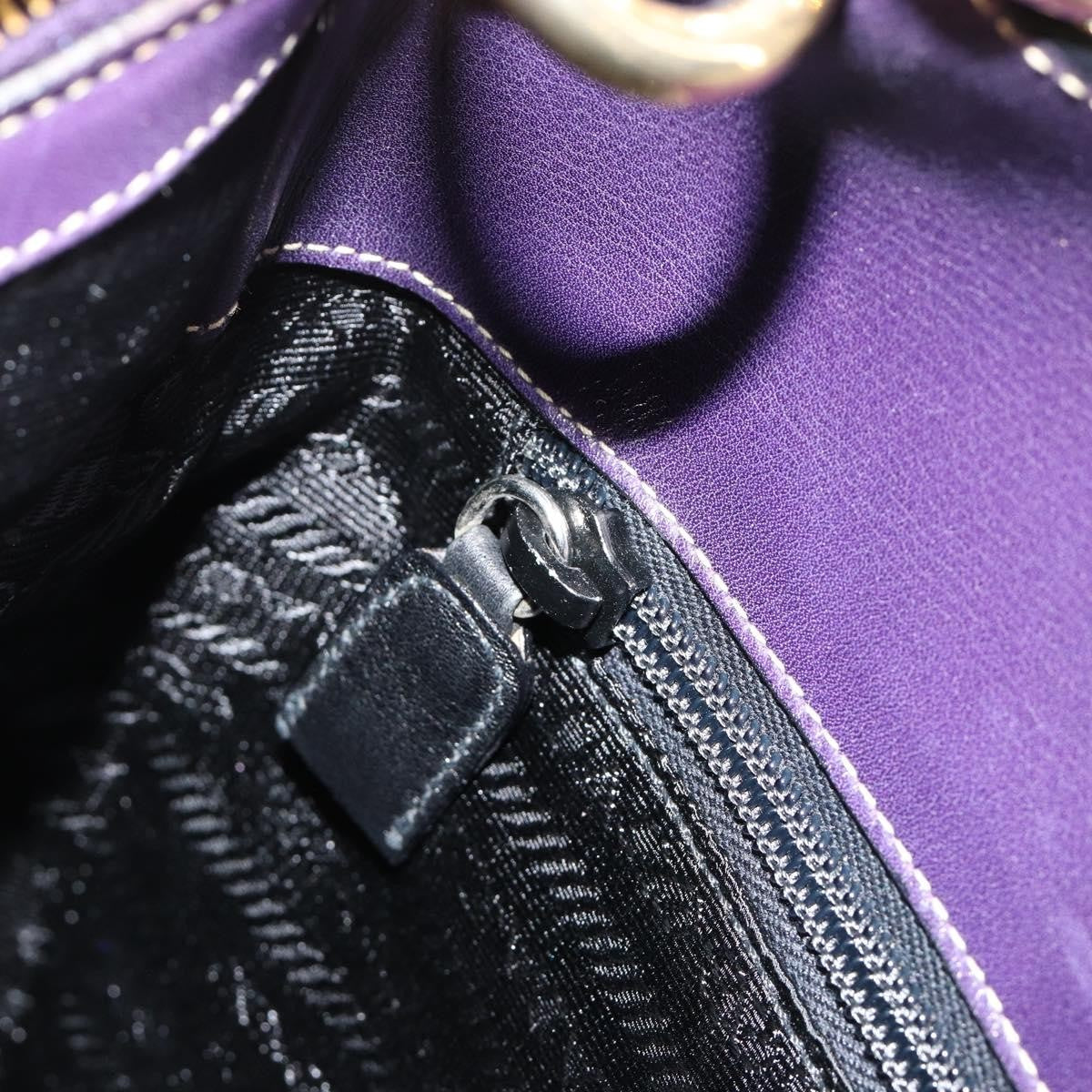 Prada Chain Shoulder Bag Leather, Purple, Leather, Handbag
