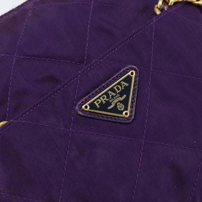 Prada Re-Edition 1995 Chain Tote Quilted Re-Nylon, Purple, Nylon, Shoulder Bag