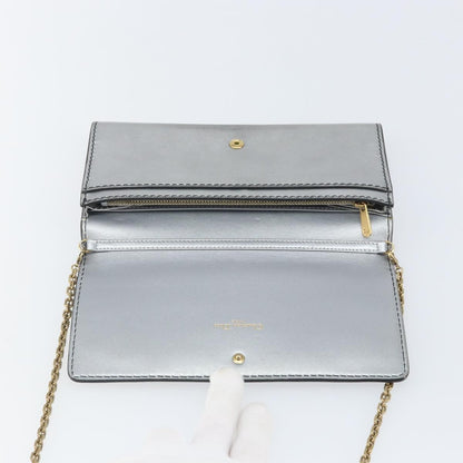 Christian Dior J'Adior Croisiere Chain Wallet Leather, SILVER, LEATHER, Clutche & pouche