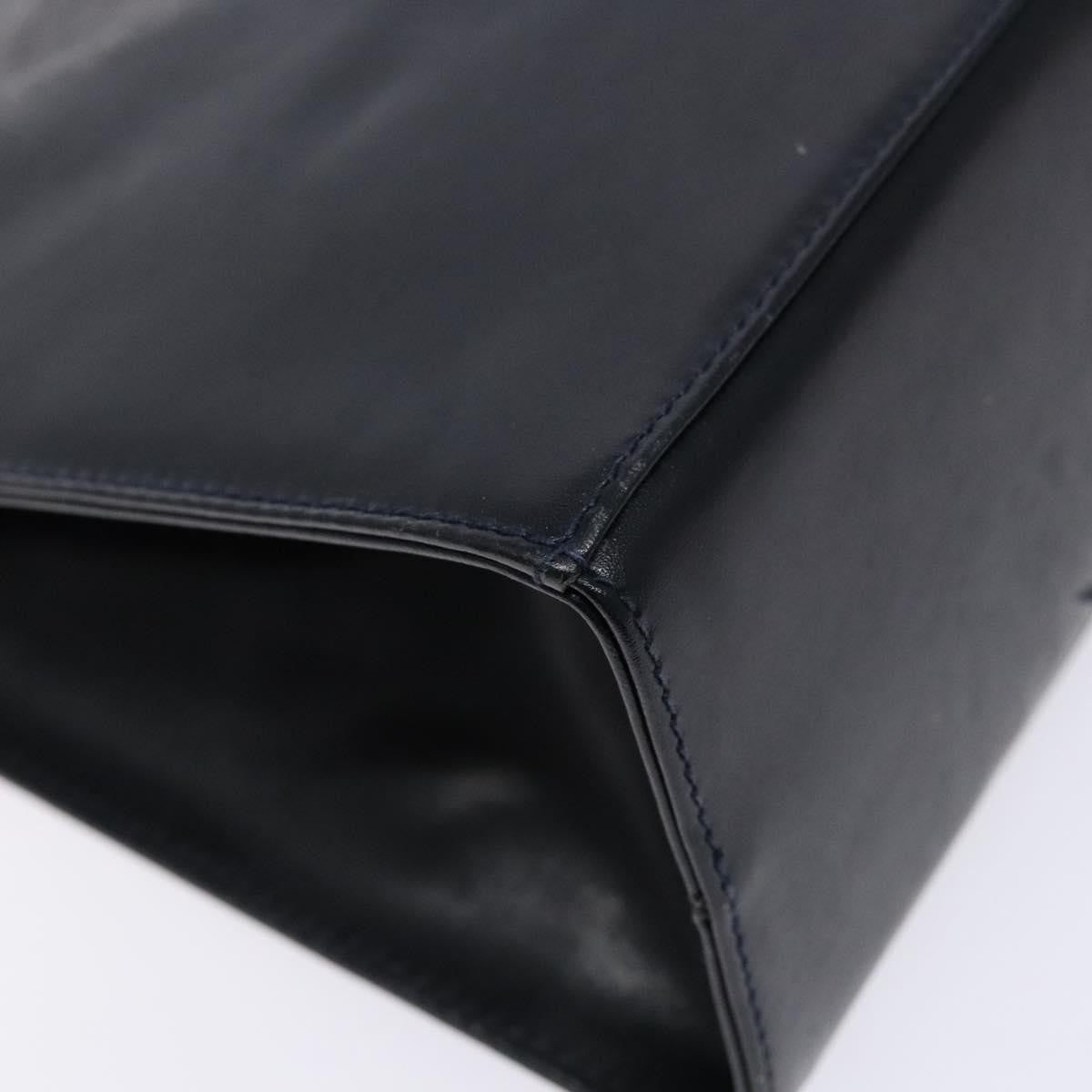 Salvatore Ferragamo Gancini Shoulder Bag Leather, NAVY, LEATHER, Shoulder bag