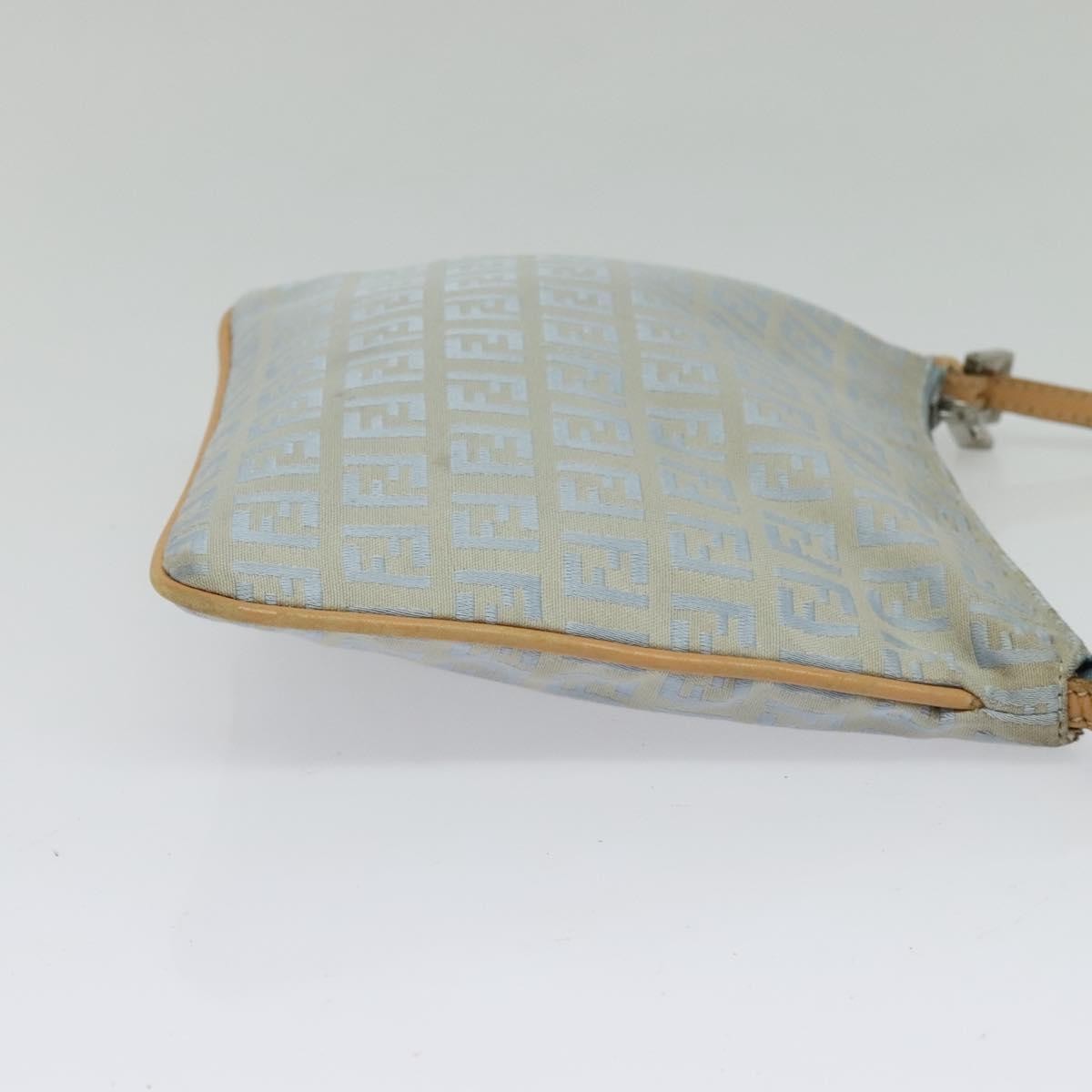 Fendi Vintage Flat Crossbody Bag Zucchino Canvas, BLUE, CANVAS, Shoulder bag