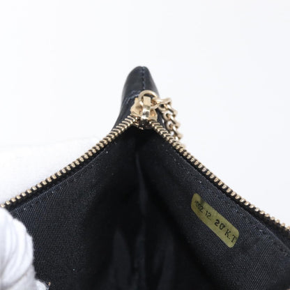 Chanel Camellia Clutch Bag Leather, BLACK, LEATHER, Clutche & pouche