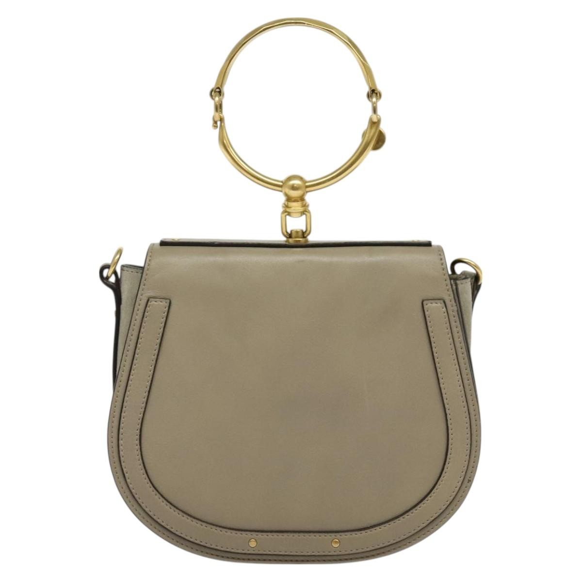 Chloe Nile Crossbody Bag Leather, BEIGE, LEATHER, Shoulder bag