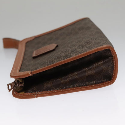 Celine Macadam Pochette Clutch, BROWN, PVC, Clutche & pouche