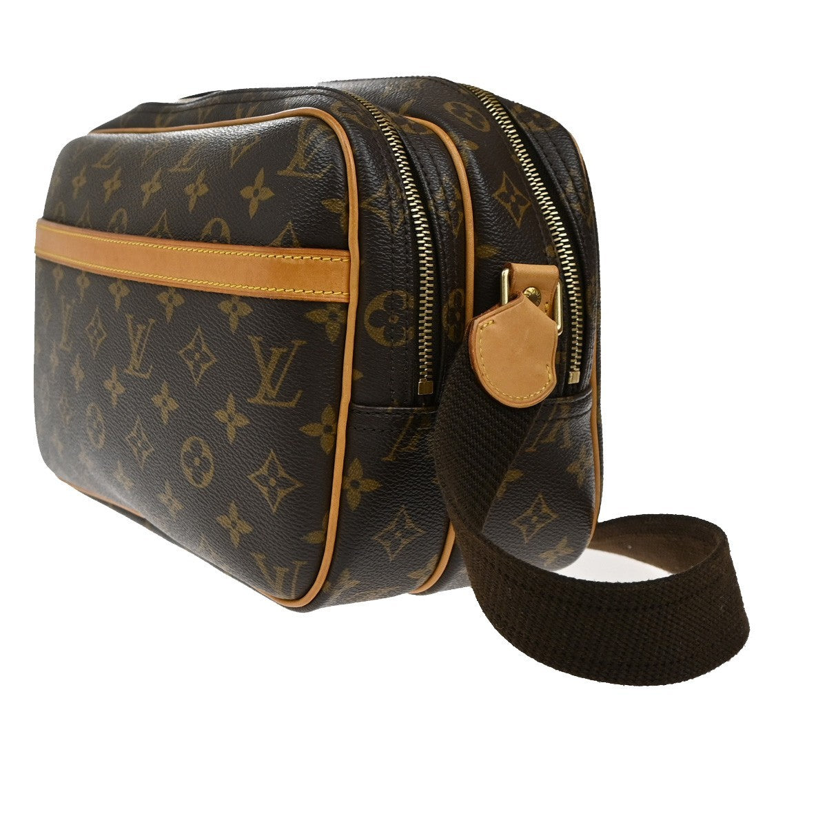 Louis Vuitton Reporter Bag Monogram Canvas, BROWN, CANVAS, Shoulder bag