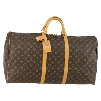 Louis Vuitton Keepall Bag Monogram Canvas, BROWN, CANVAS, Travel bag
