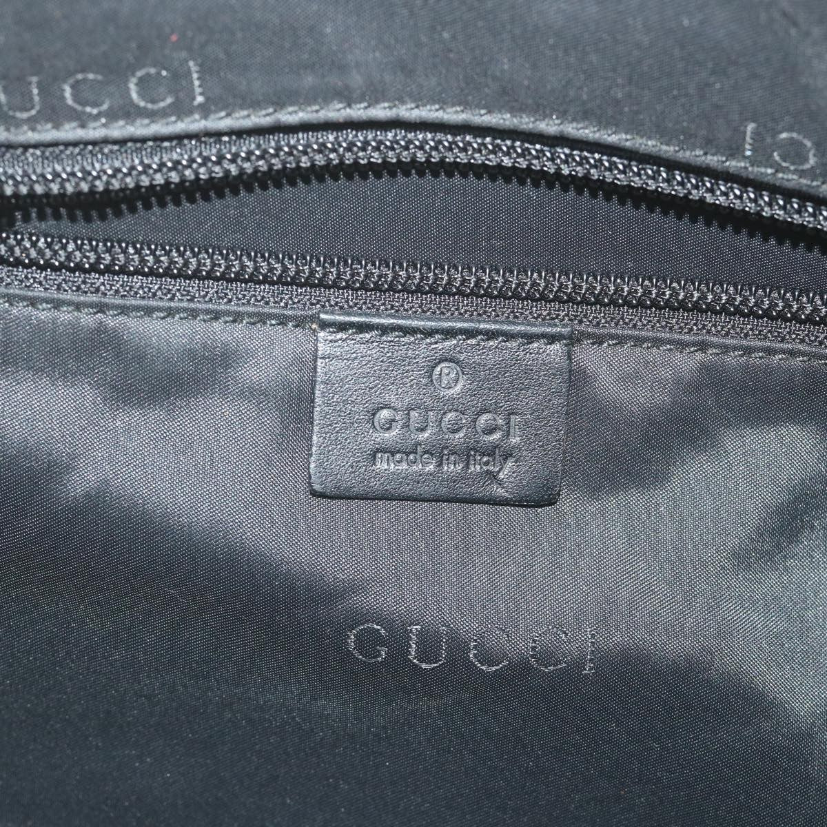 Gucci Vintage Flap Crossbody Bag Nylon, Black, Nylon, Shoulder Bag