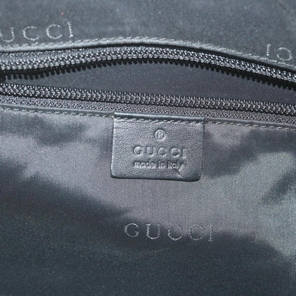 Gucci Vintage Flap Crossbody Bag Nylon, Black, Nylon, Shoulder Bag