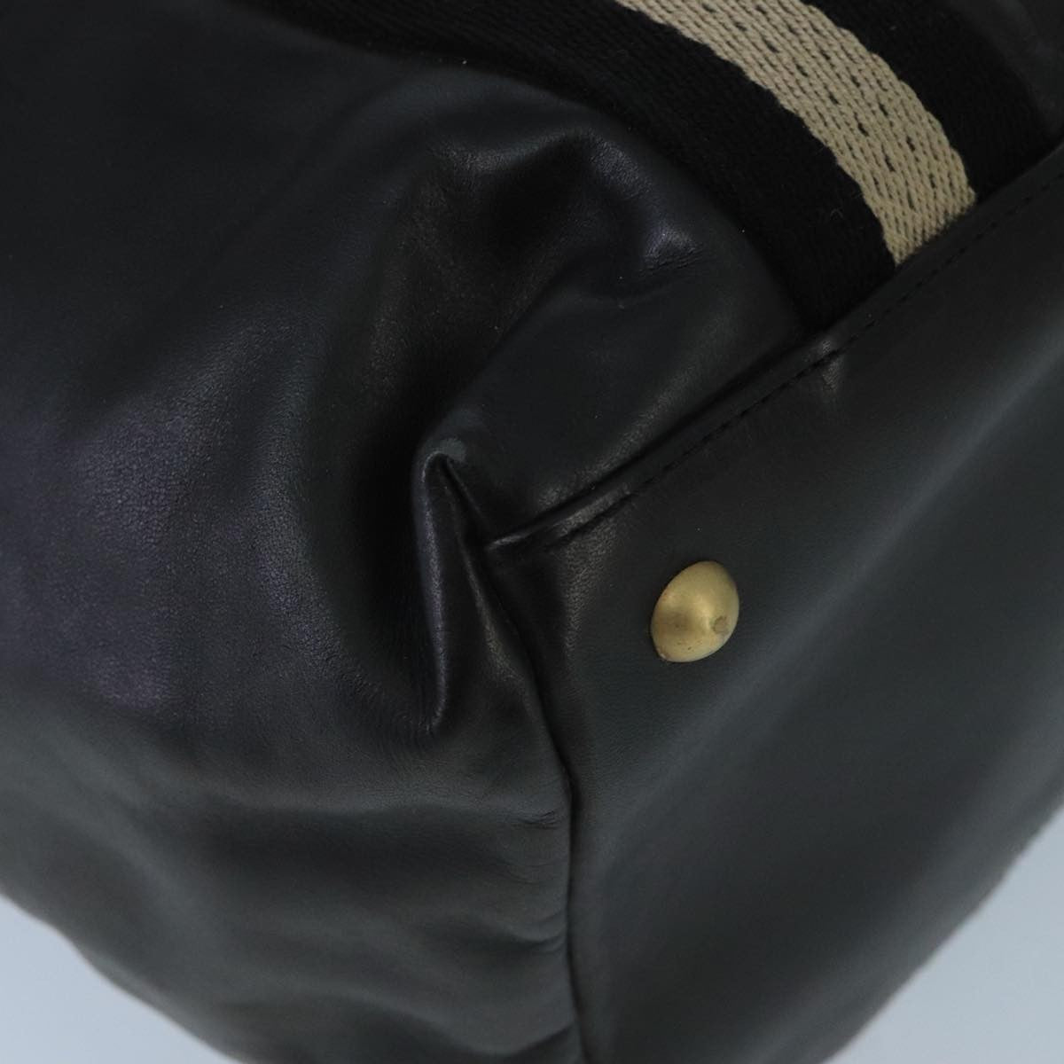 Bally Vintage Tote Bag Leather, BLACK, LEATHER, Tote bag