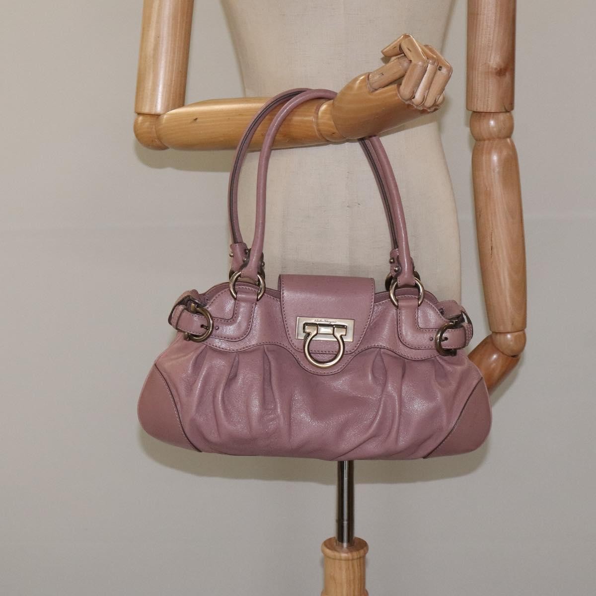 Salvatore Ferragamo Marisa Satchel Leather, PINK, LEATHER, Handbag