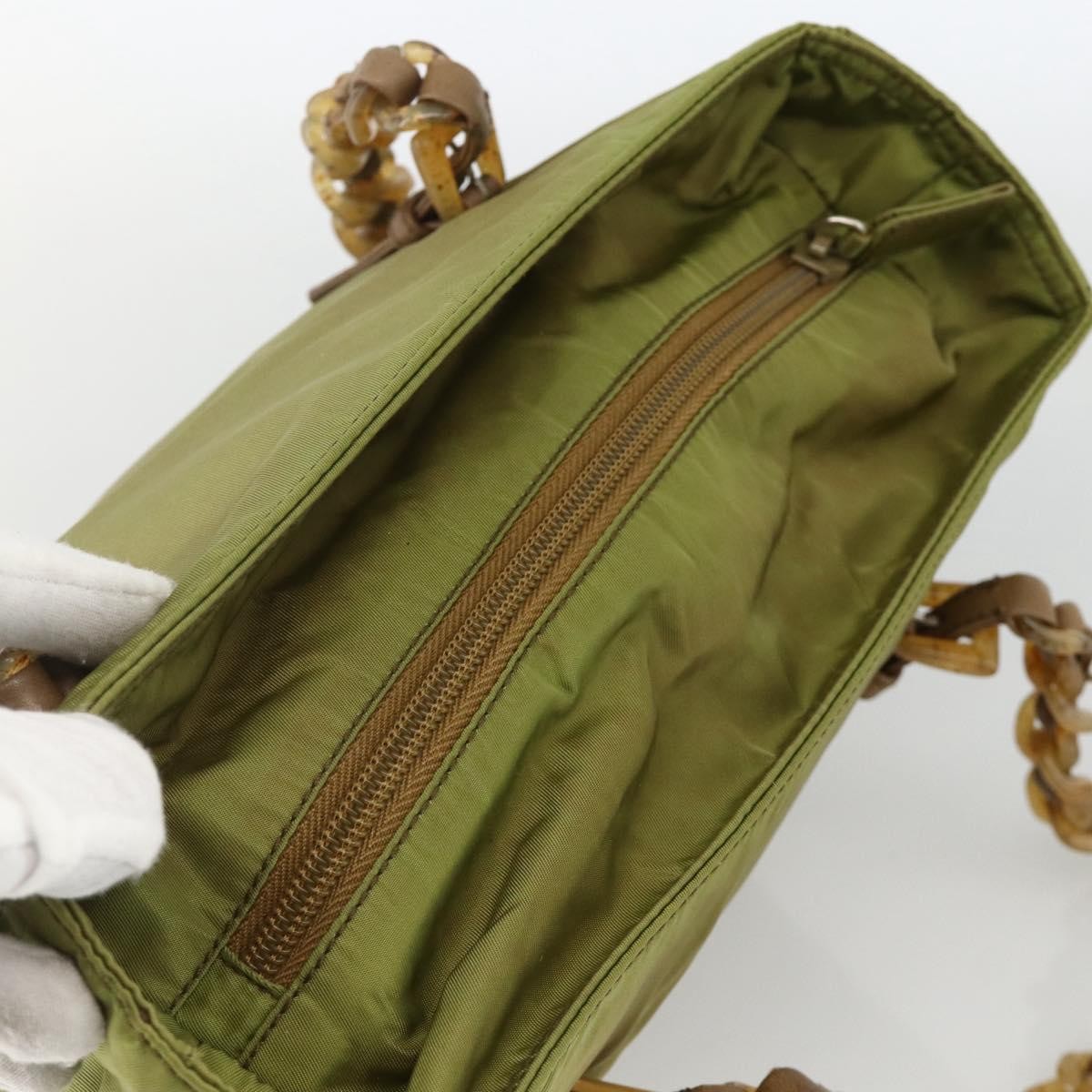 Prada Vintage Tote Tessuto, Khaki, Nylon, Tote Bag