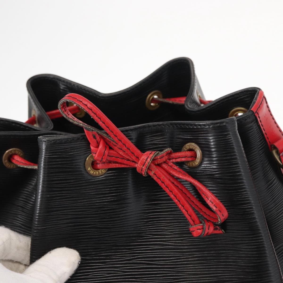 Louis Vuitton Bicolor Noe Handbag Epi Leather, BLACK, LEATHER, Shoulder bag
