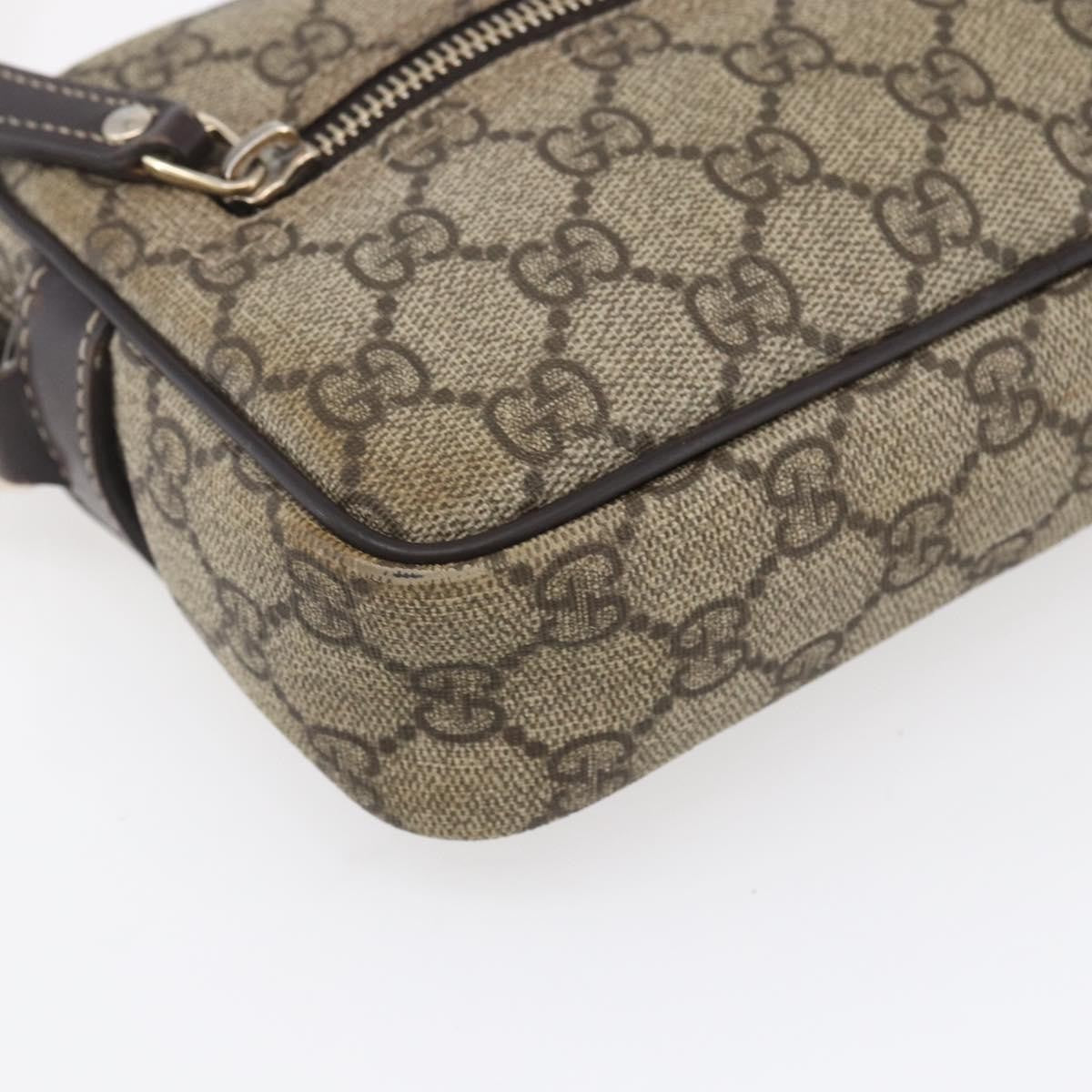 Gucci Front Zip Crossbody GG Canvas, BEIGE, CANVAS, Shoulder bag
