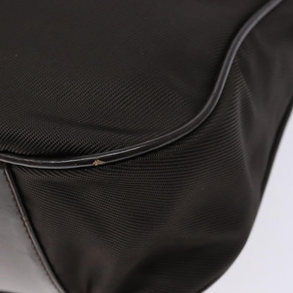 Gucci Vintage Bamboo Shoulder Bag Nylon, BROWN, NYLON, Shoulder bag