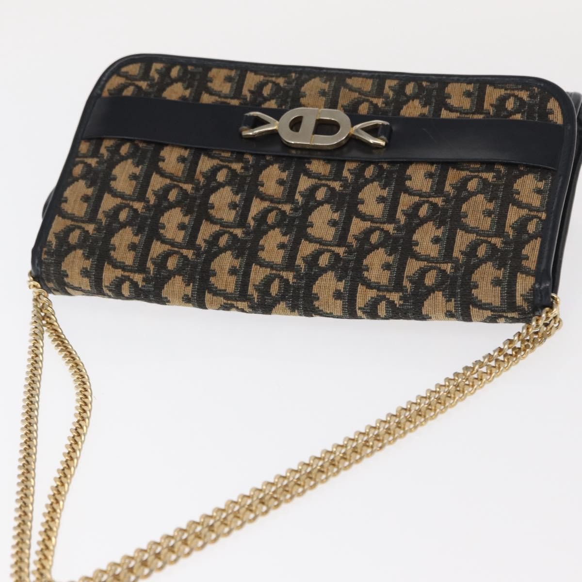 Christian Dior Vintage CD trotter Shoulder bag Canvas, NAVY, CANVAS, Shoulder bag