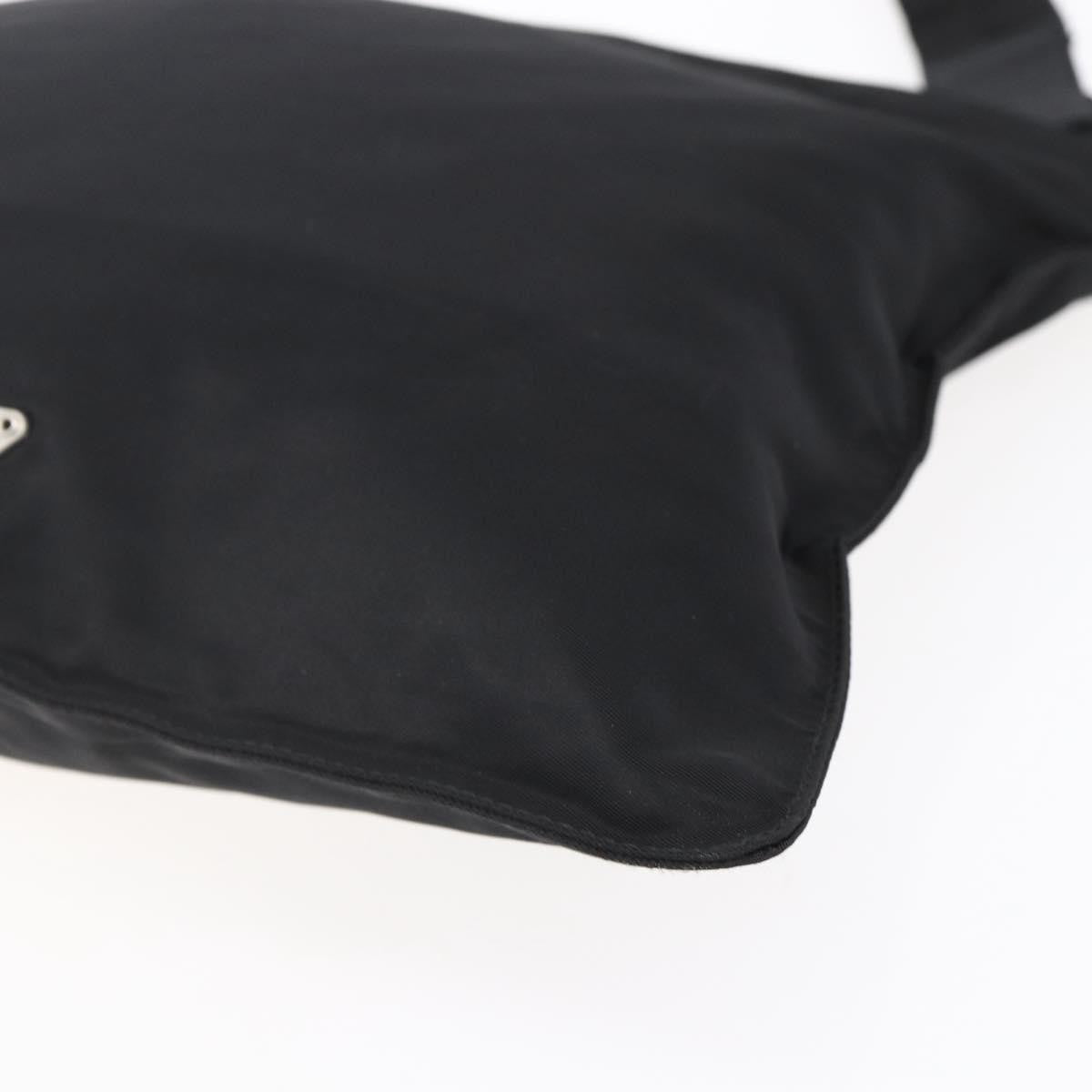 Prada Flat Messenger Bag Tessuto, BLACK, NYLON, Shoulder bag