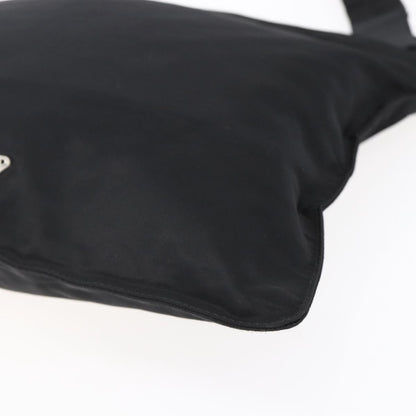 Prada Flat Messenger Bag Tessuto, BLACK, NYLON, Shoulder bag