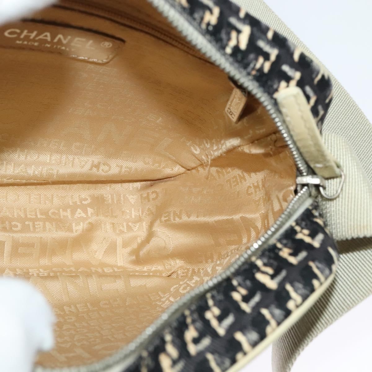 Chanel Vintage Clover Camera Bag Printed Canvas, BLACK, CANVAS, Crossbody bag