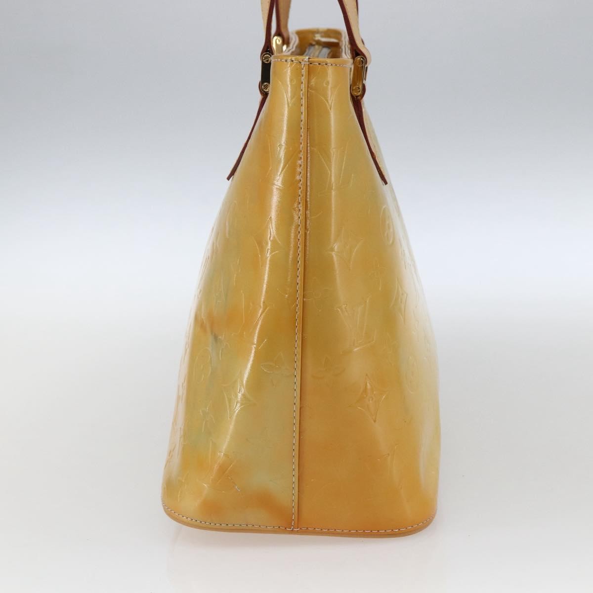 Louis Vuitton Houston Handbag Monogram Vernis, YELLOW, PATENT_LEATHER, Tote bag