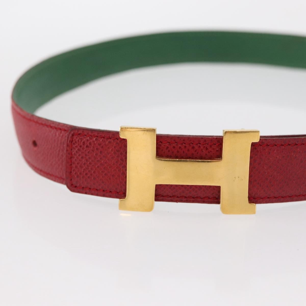 Hermes Constance Belt Leather, Red, Leather, Belt