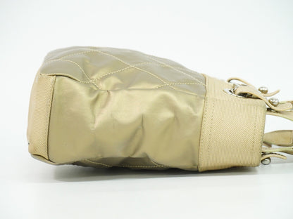 Chanel Biarritz Tote Quilted Coated Canvas, METALLIC, CANVAS, Tote bag
