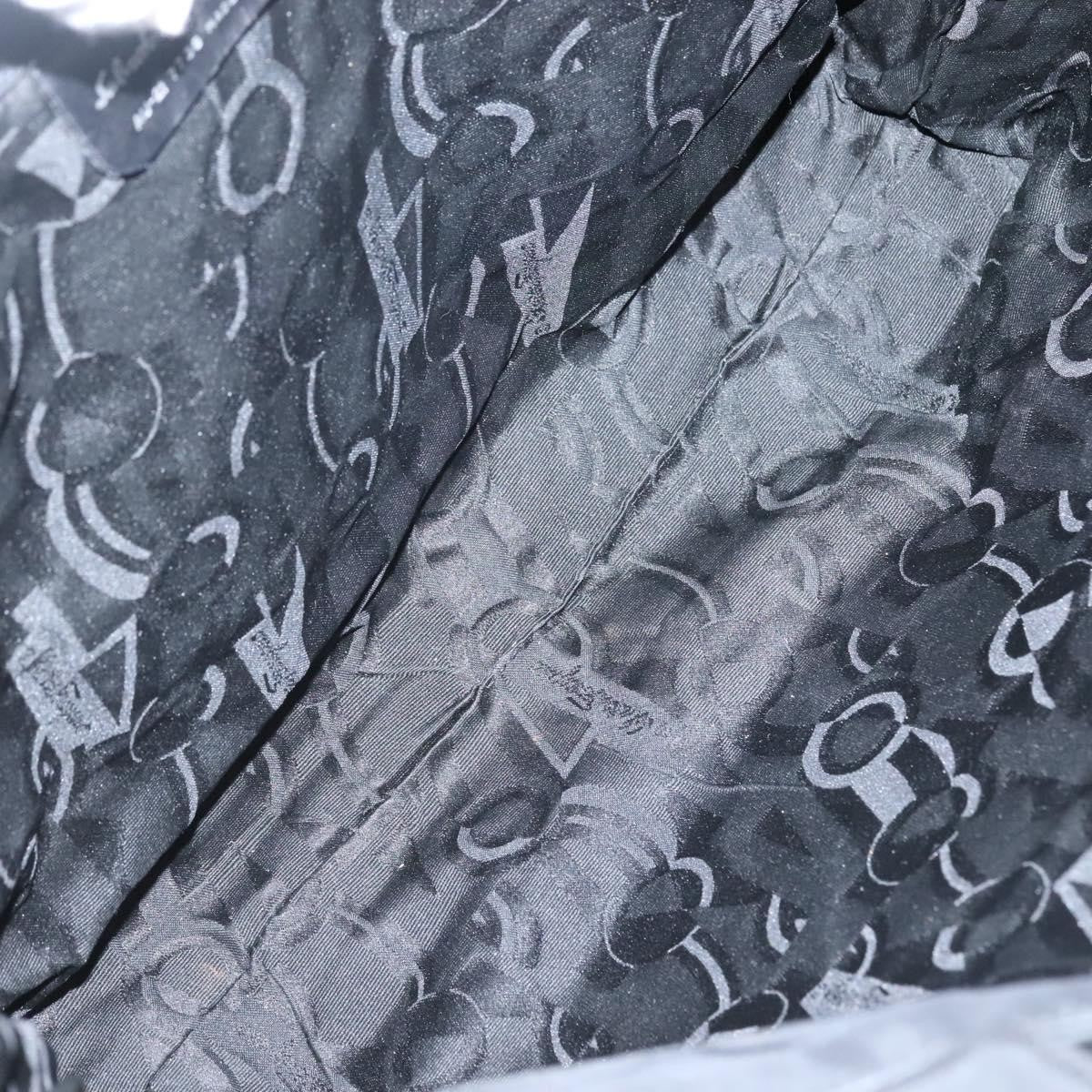 Salvatore Ferragamo Gancini Tote Nylon, BLACK, NYLON, Tote bag