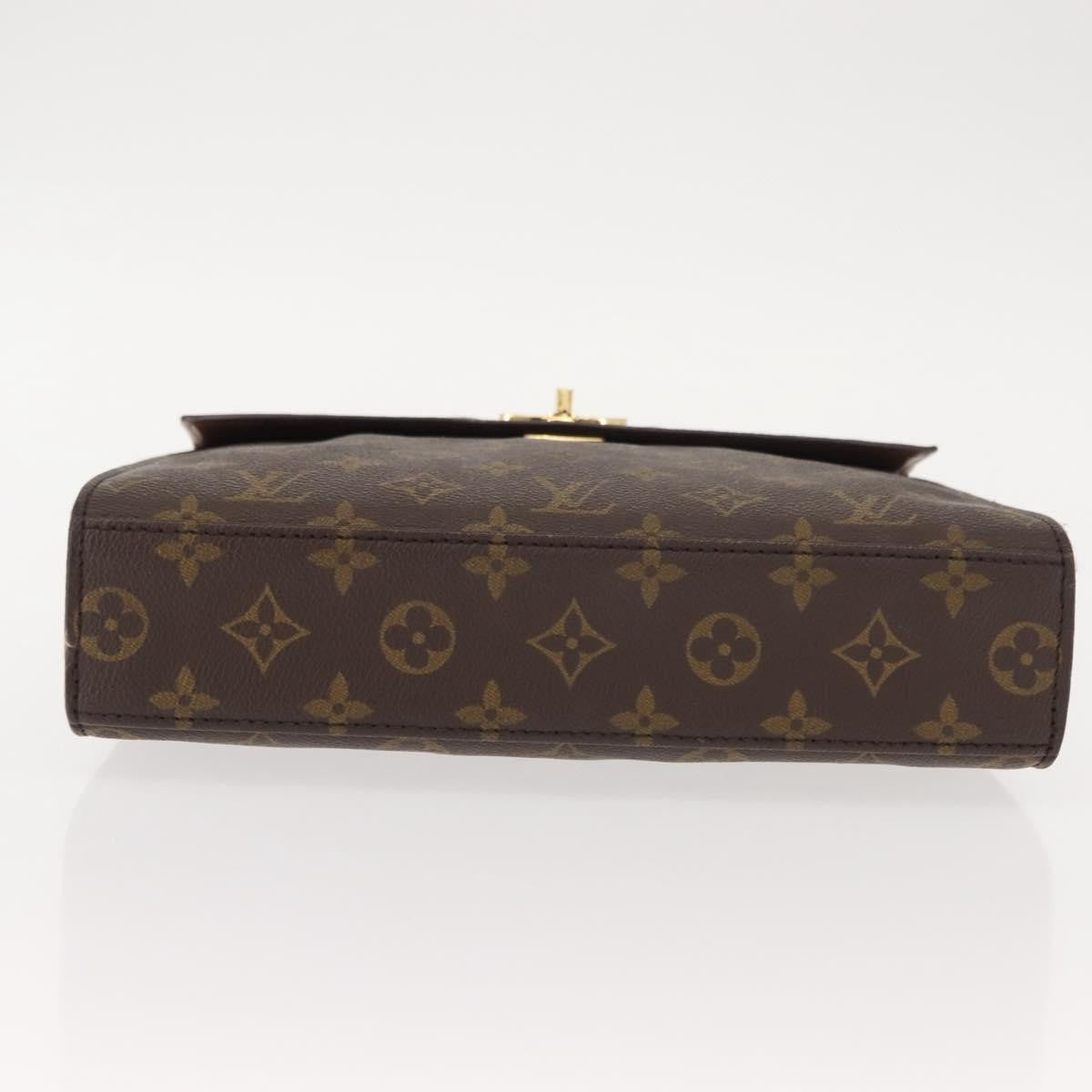 Louis Vuitton Malesherbes Handbag Monogram Canvas, BROWN, CANVAS, Handbag