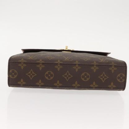 Louis Vuitton Malesherbes Handbag Monogram Canvas, BROWN, CANVAS, Handbag